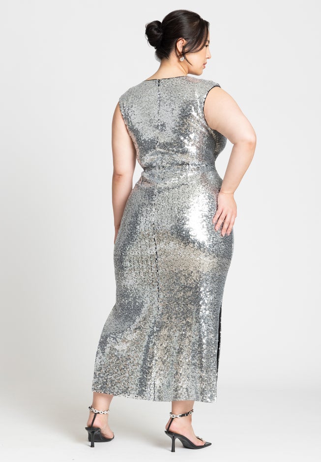 Sequin Dress With Cutout image number null