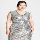 Sequin Dress With Cutout image number null