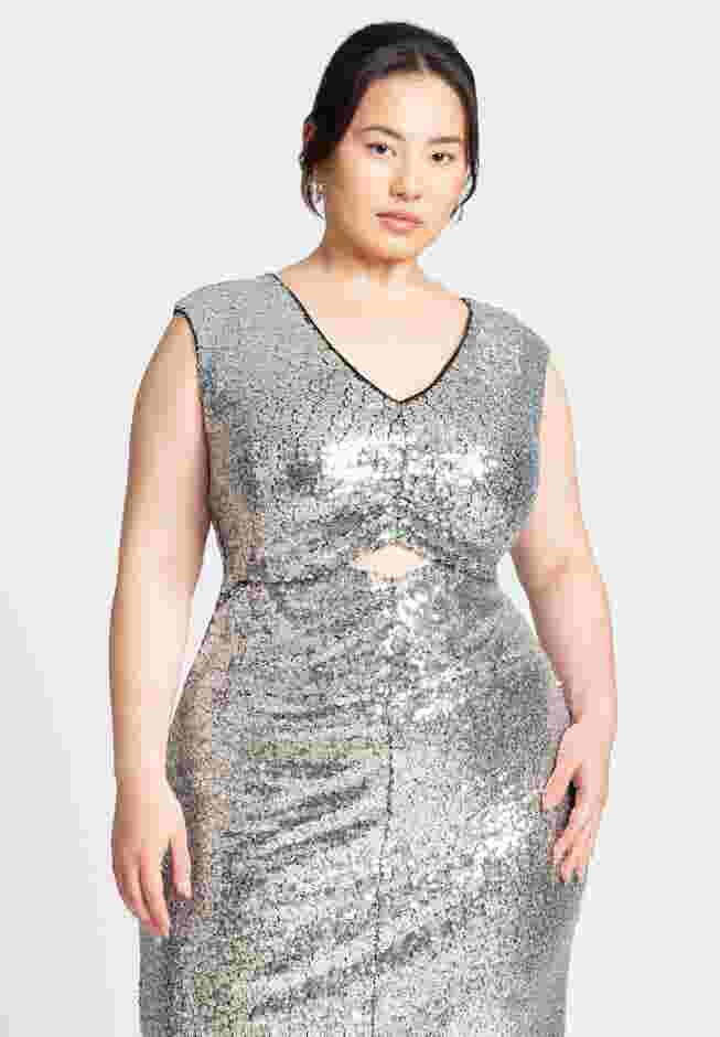 Sequin Dress With Cutout image number 4