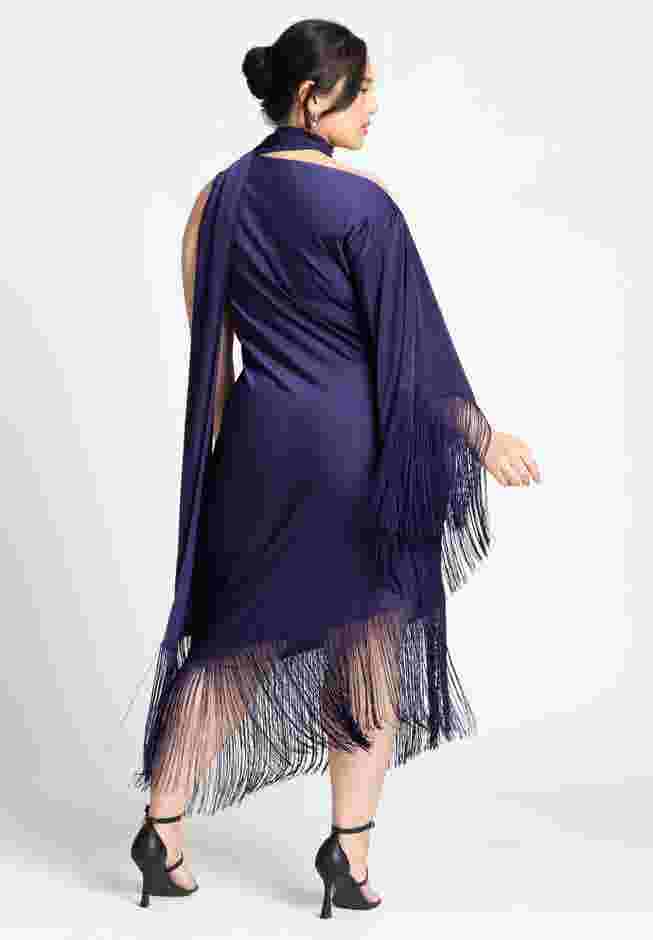 Scarf Neck Fringe Dress image number 2