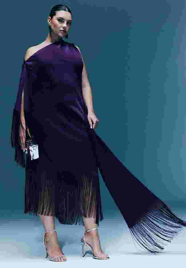 Scarf Neck Fringe Dress image number 0