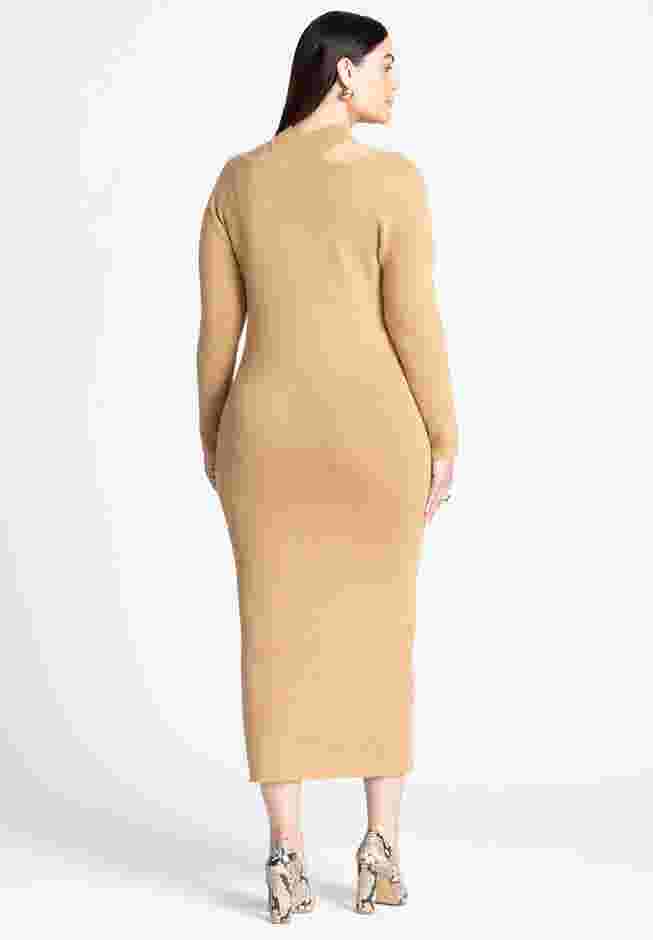 Keyhole Midi Sweater Dress image number 1