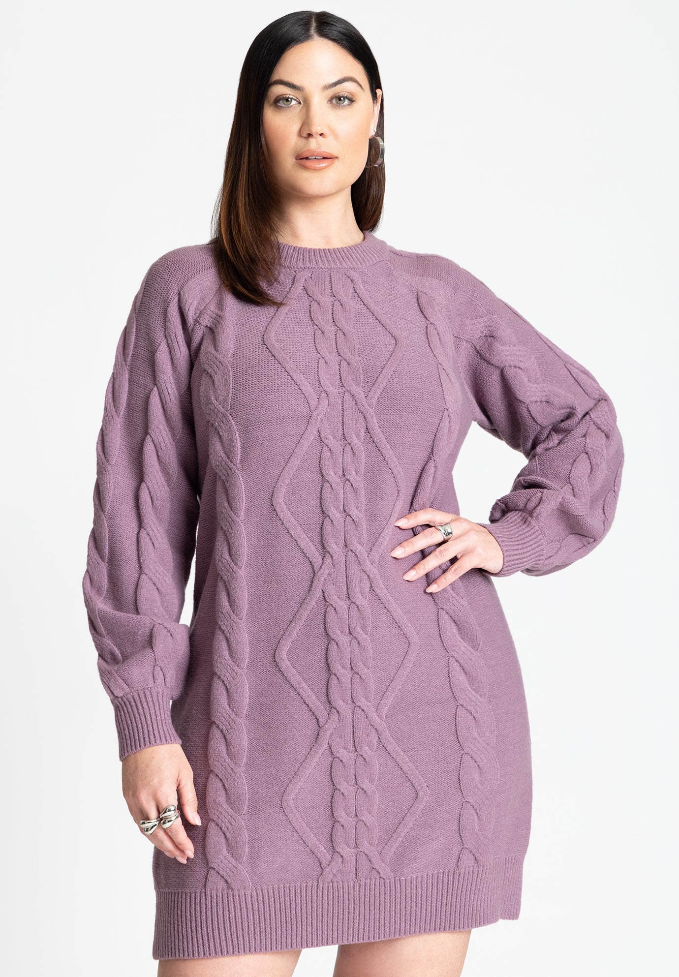 Mini Cable Sweater Dress image number 2