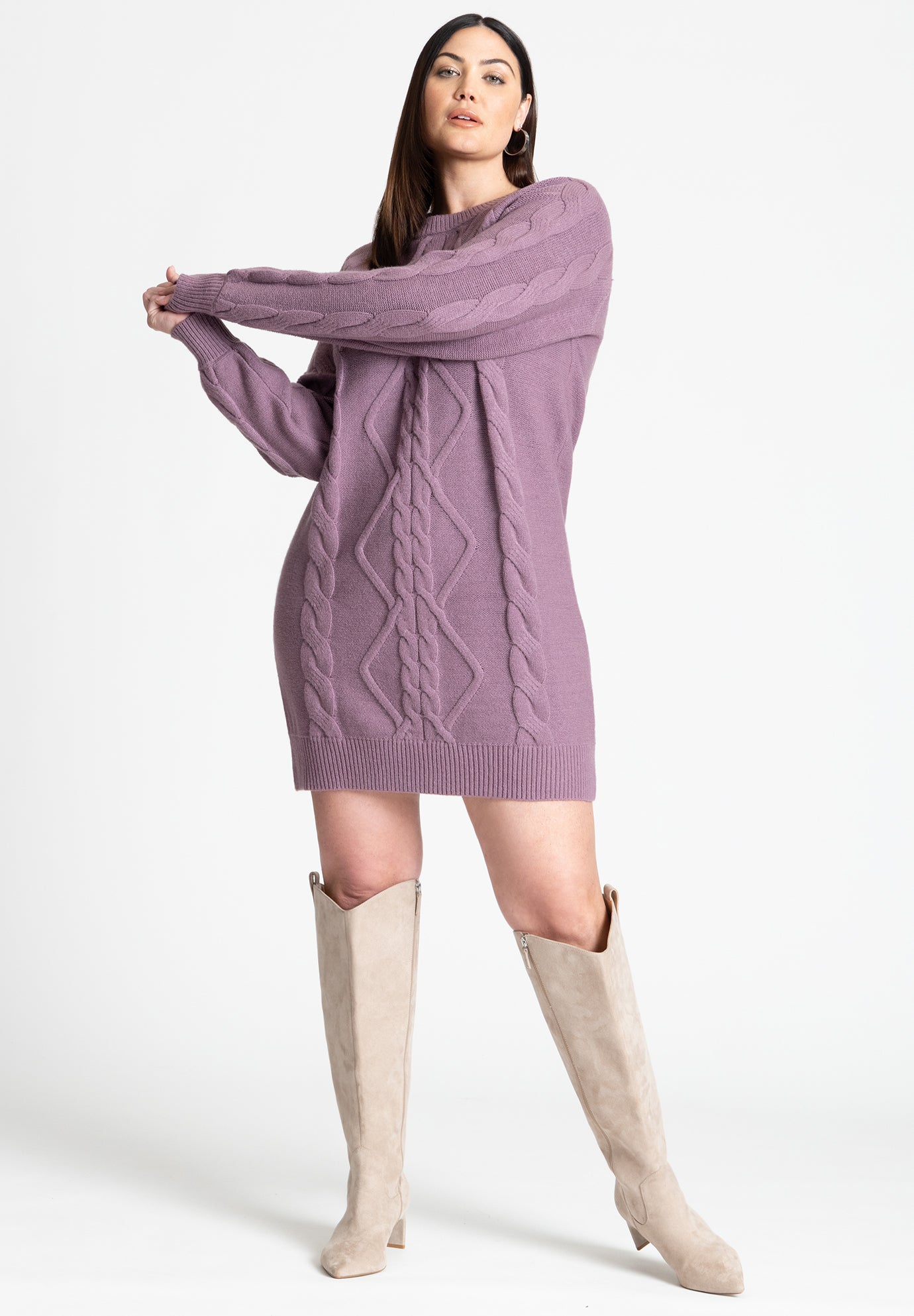 Mini Cable Sweater Dress image number 0