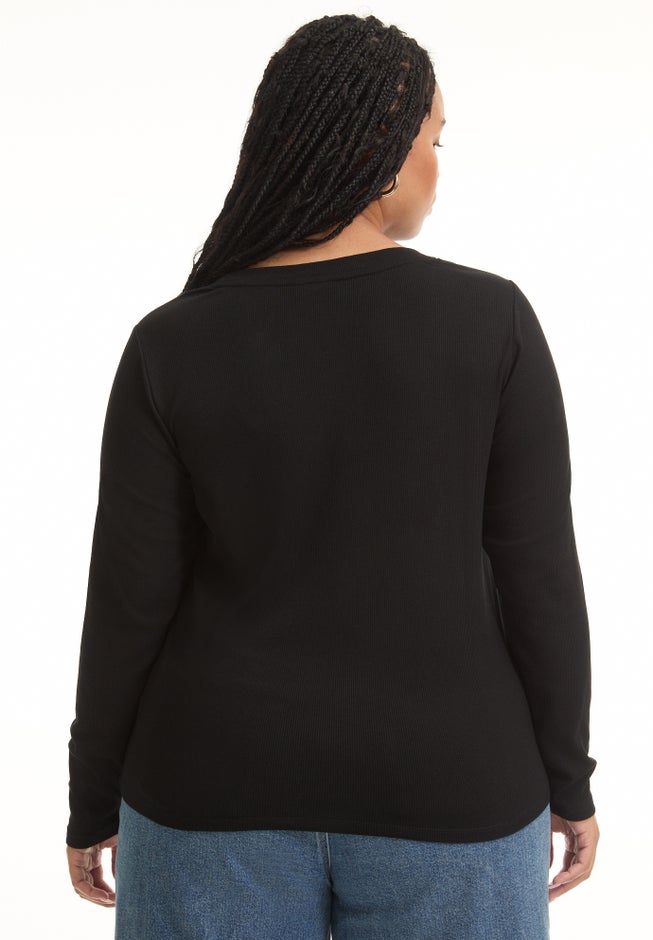 Ribbed Crewneck Top image number 1