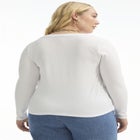 Ribbed Scoopneck Top image number null