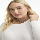 Ribbed Scoopneck Top image number null