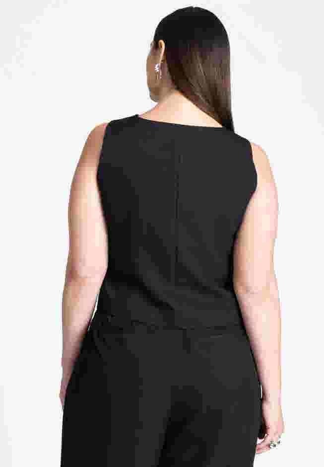 Crystal Button Fitted Vest image number 2