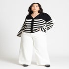 Oversized Stripe Sweater image number null