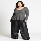 Peplum Sweater Top image number null