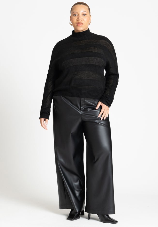 Dolman Striped Sweater image number null