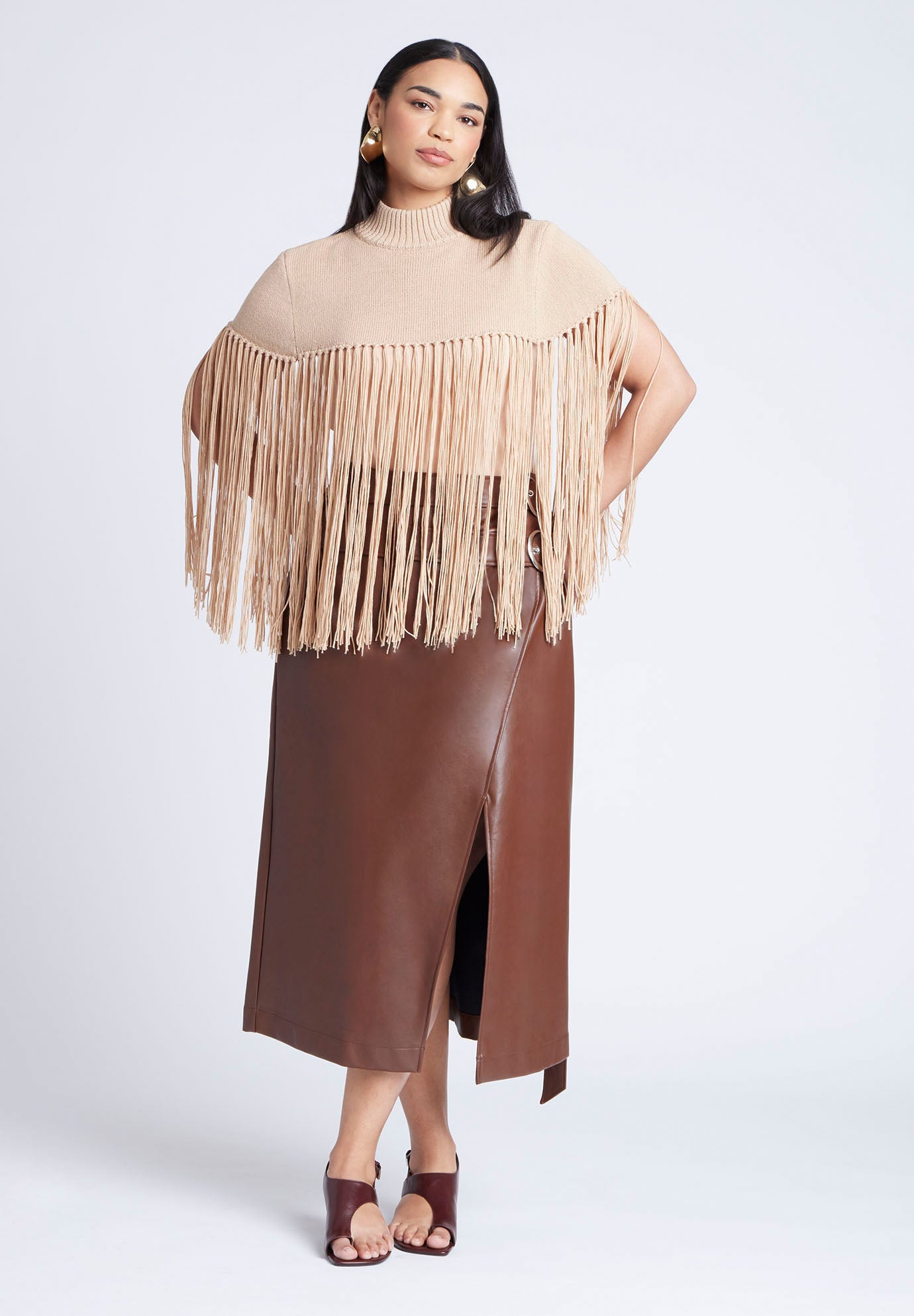 Fringe Half Sweater image number 3