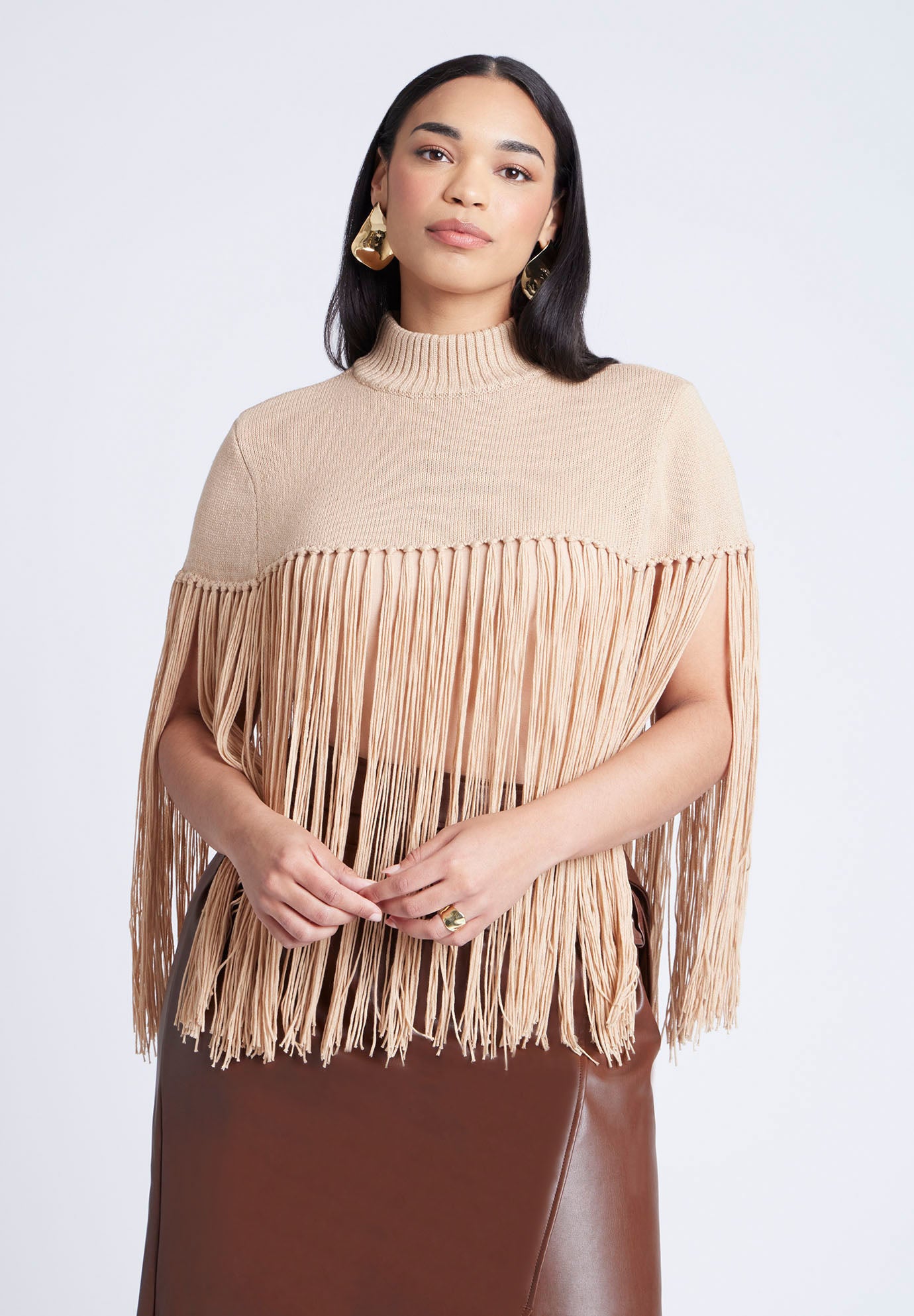 Fringe Half Sweater image number 0