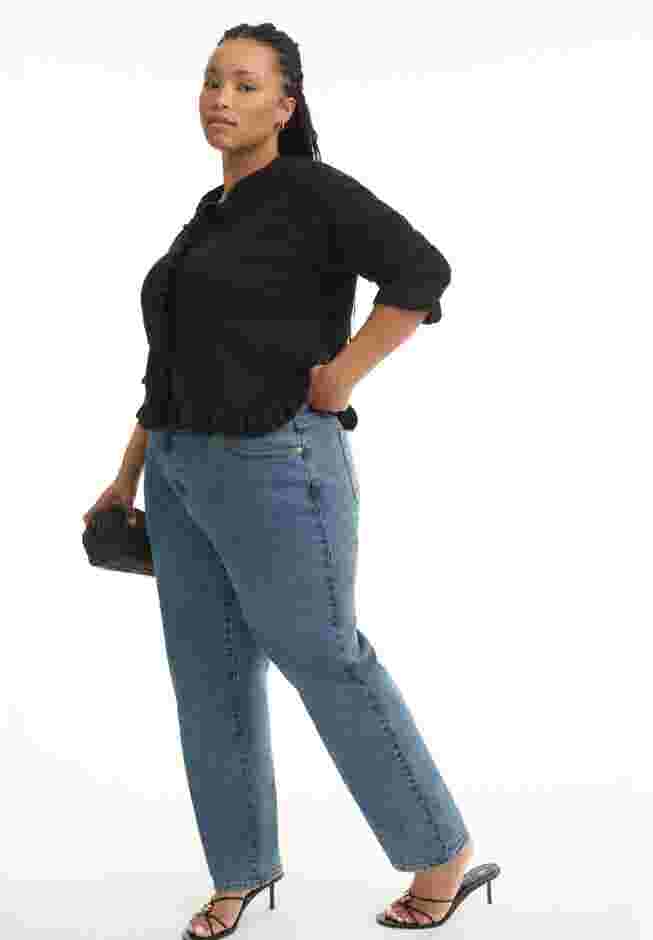 Curvie-Fit High-Rise Straight-Leg Stretch Jeans image number 2