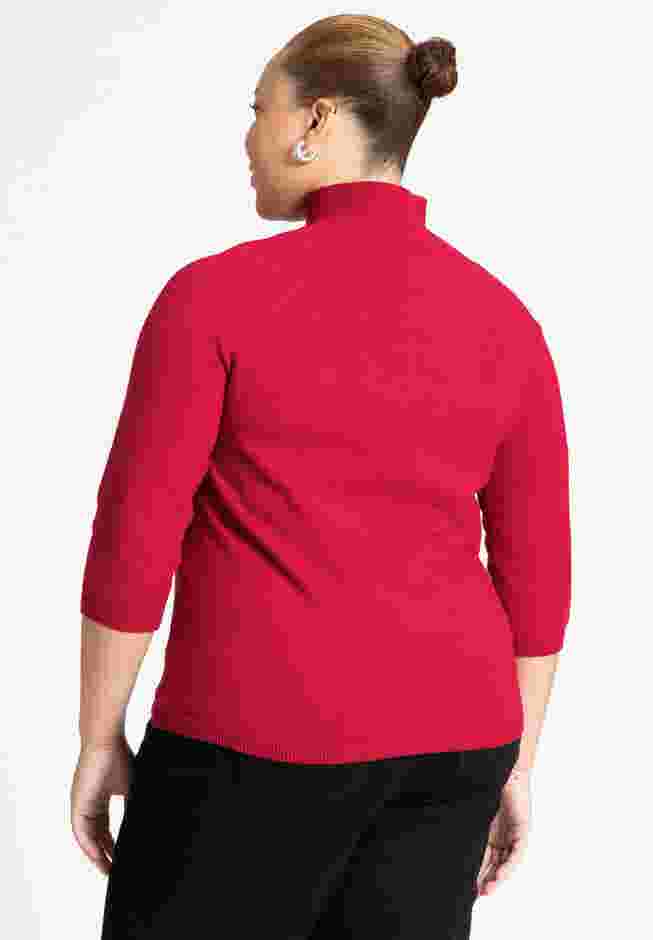 Three Quarter Sleeve Turtleneck Sweater image number 1