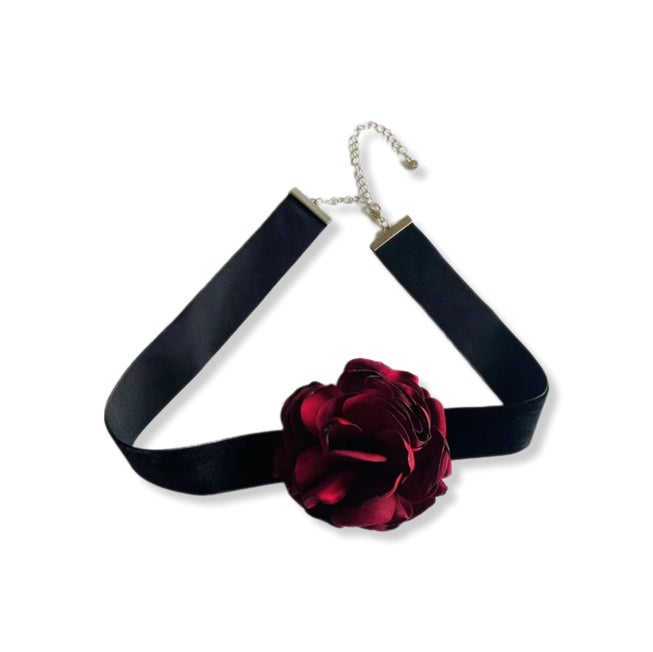 Floral Rosette Choker image number null