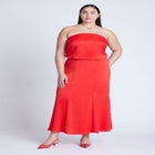 Maxi Satin Skirt image number null