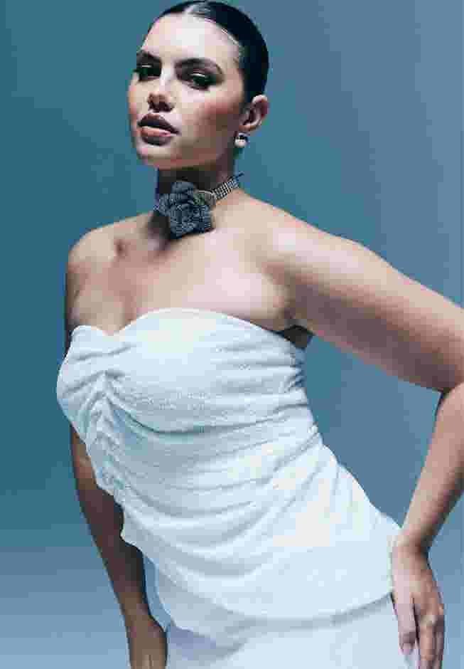 Sequin Pleated Top image number 0