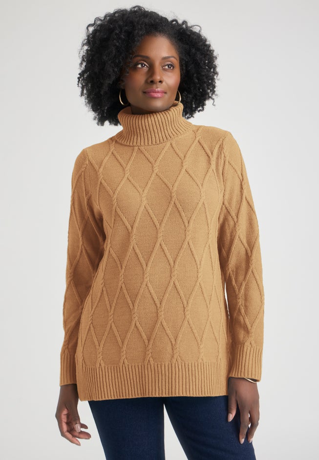 Cable Turtleneck Sweater image number 0