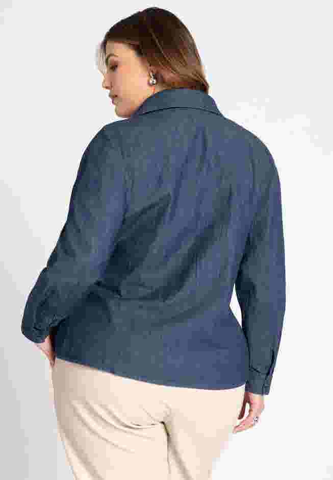 Tie Front Collared Blouse image number 1