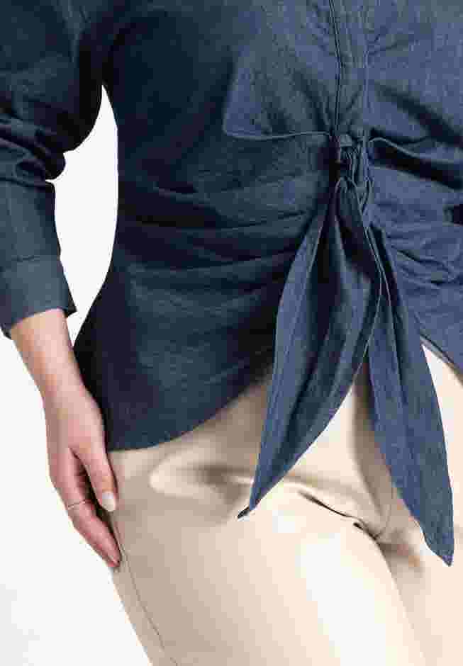 Tie Front Collared Blouse image number 2