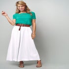 Linen Maxi Skirt image number null