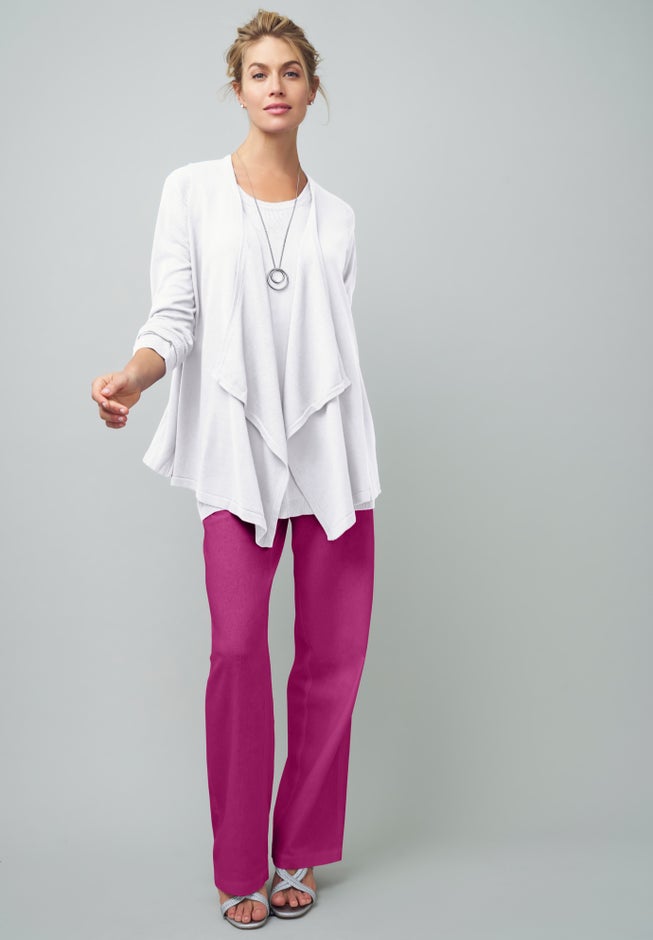 Lightweight Linen-Blend Straight-Leg Pants image number 1