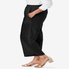 Wide Leg Linen Crop Pant image number null