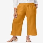 Wide Leg Linen Crop Pant image number null
