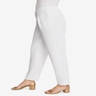 Stretch Knit Crepe Straight Leg Pants image number null