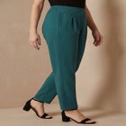 Stretch Knit Crepe Straight Leg Pants image number null