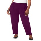 Stretch Knit Crepe Straight Leg Pants image number null