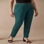 Stretch Knit Crepe Straight Leg Pants image number null
