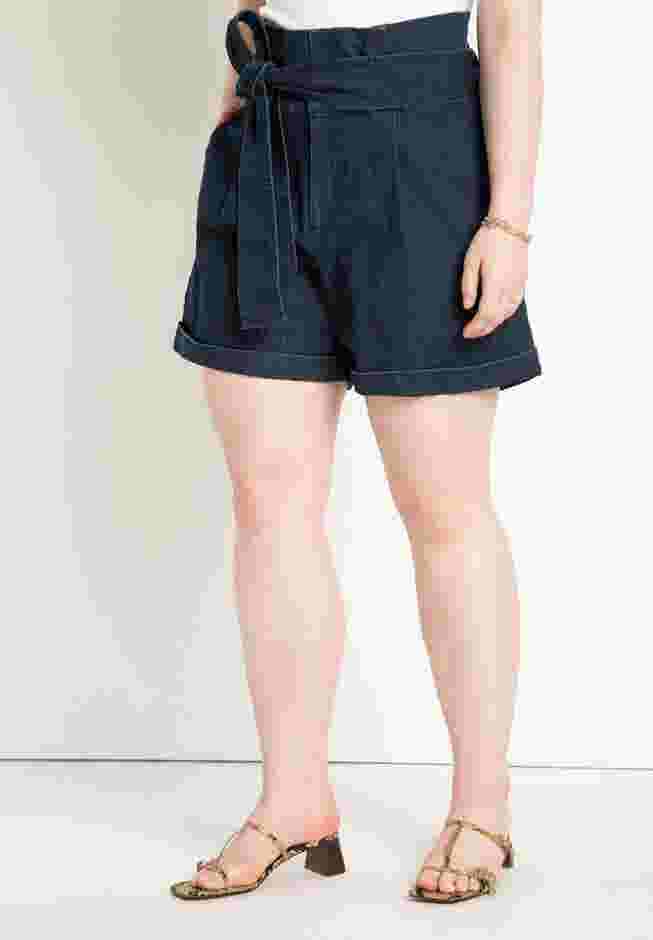 Denim Shorts With Belt image number 1