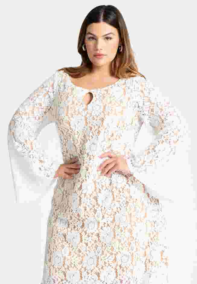 Lace Keyhole Maxi Dress image number 2