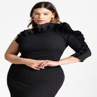  Popcorn Ruffle Column Dress image number null