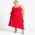  Sweater Ruffle Tank Dress image number null