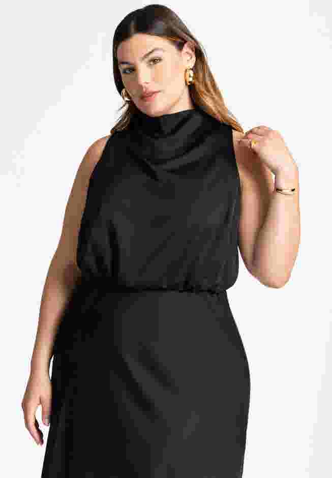 Draped Satin Maxi Dress image number 2