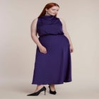 Draped Satin Maxi Dress image number 0