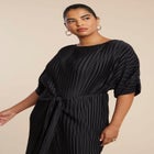 Draped Plisse Dress image number null