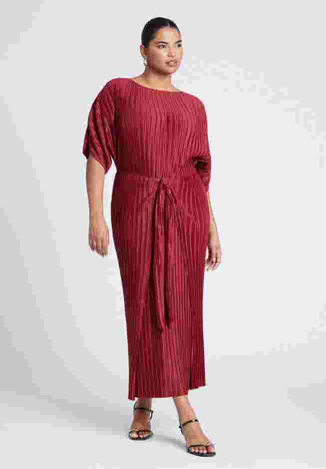 Draped Plisse Dress image number 0