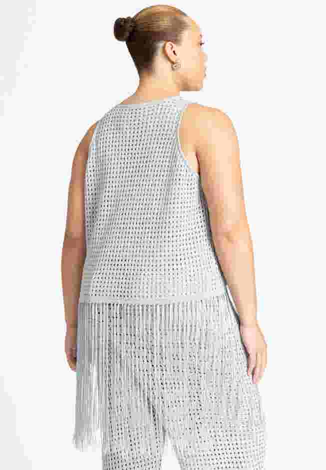 Crochet Fringe Sweater Tank image number 2