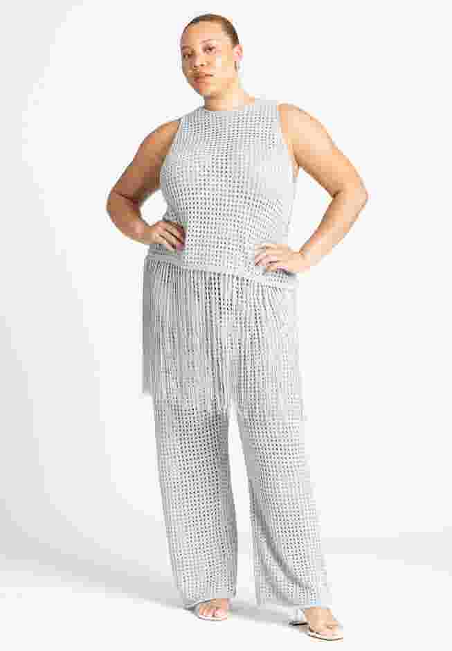 Crochet Fringe Sweater Tank image number 3