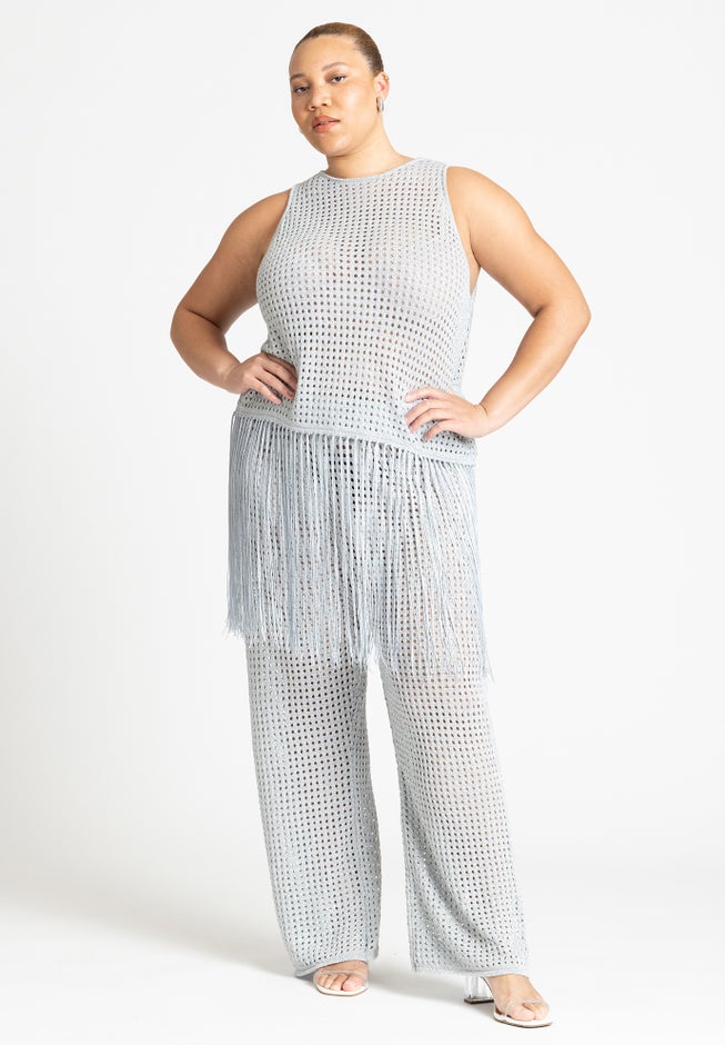 Metallic Crochet Pant image number 1