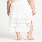 Textural Lace Midi Skirt image number null