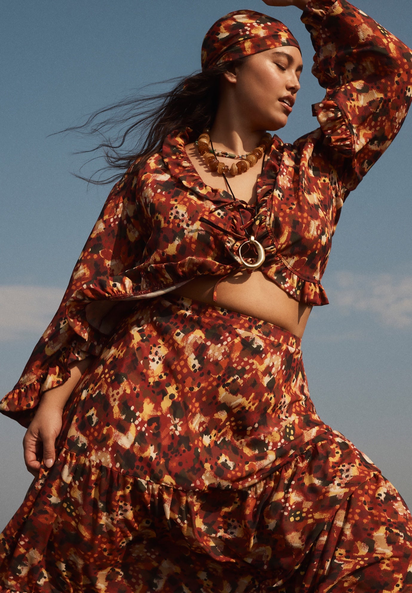 Ruffle Tie-Front Top image number 0