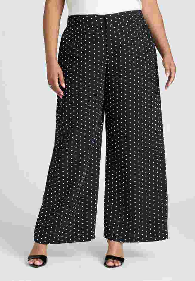 Printed Crepe Wide Leg Pant image number 1