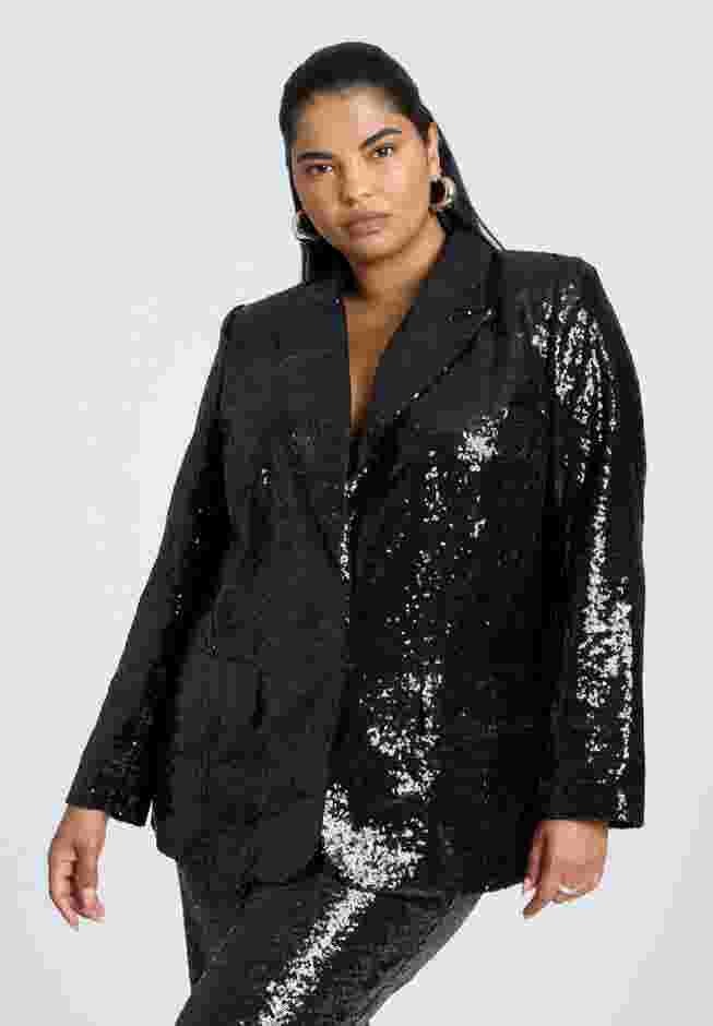 Boxy Sequin Blazer image number 1