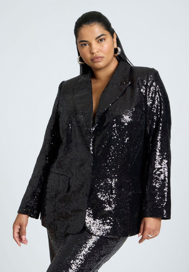 Boxy Sequin Blazer image number 1