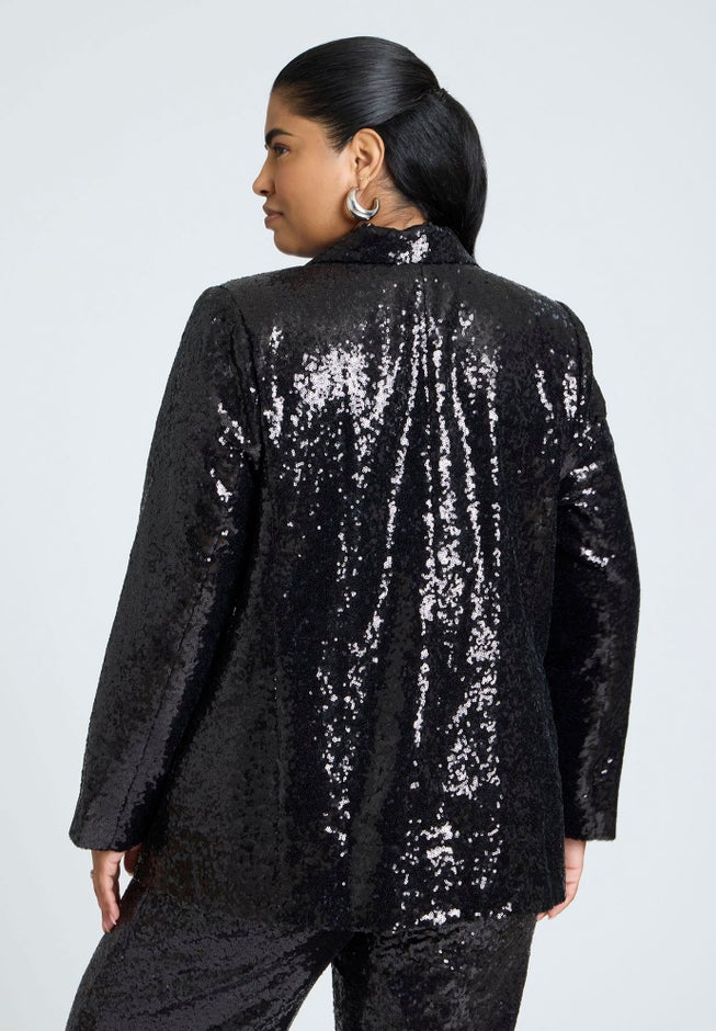 Boxy Sequin Blazer image number 2